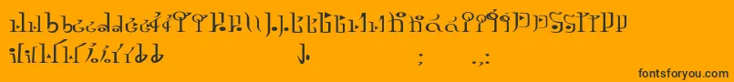 TphylianGcnregular Font – Black Fonts on Orange Background