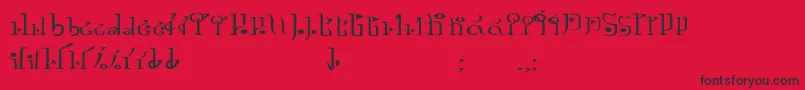fuente TphylianGcnregular – Fuentes Negras Sobre Fondo Rojo