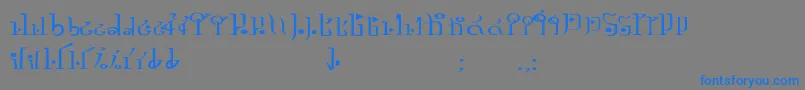 Шрифт TphylianGcnregular – синие шрифты на сером фоне