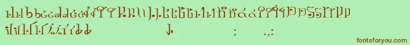 TphylianGcnregular Font – Brown Fonts on Green Background