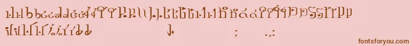 TphylianGcnregular Font – Brown Fonts on Pink Background