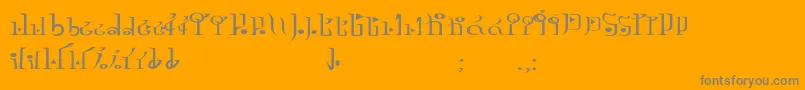 TphylianGcnregular-Schriftart – Graue Schriften auf orangefarbenem Hintergrund