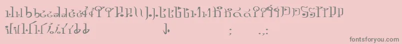 TphylianGcnregular Font – Gray Fonts on Pink Background