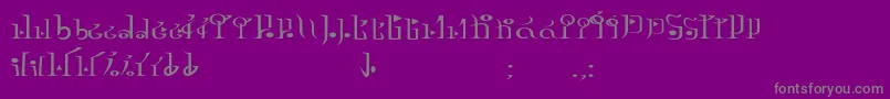 TphylianGcnregular Font – Gray Fonts on Purple Background