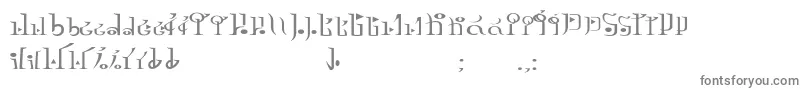 TphylianGcnregular Font – Gray Fonts on White Background