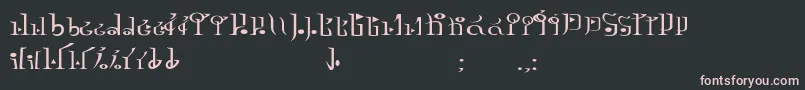 TphylianGcnregular Font – Pink Fonts on Black Background