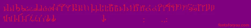 TphylianGcnregular Font – Red Fonts on Purple Background