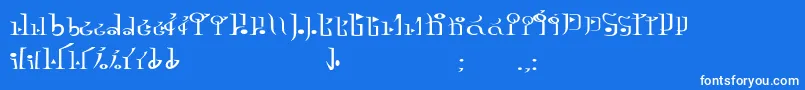 TphylianGcnregular Font – White Fonts on Blue Background