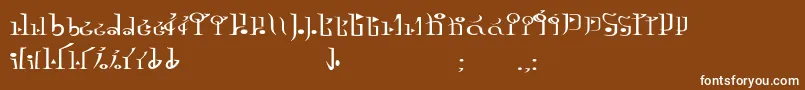 Шрифт TphylianGcnregular – белые шрифты на коричневом фоне