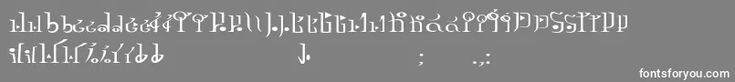 フォントTphylianGcnregular – 灰色の背景に白い文字