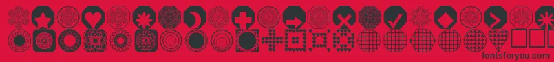 fontsnthings250 Font – Black Fonts on Red Background