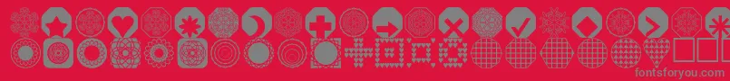 fontsnthings250 Font – Gray Fonts on Red Background