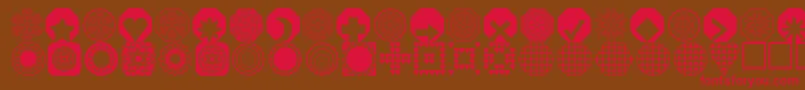 fontsnthings250 Font – Red Fonts on Brown Background