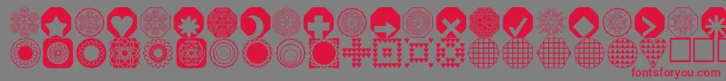 fontsnthings250 Font – Red Fonts on Gray Background
