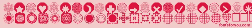 フォントfontsnthings250 – ピンクの背景に赤い文字