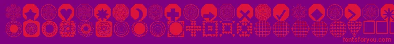 fontsnthings250 Font – Red Fonts on Purple Background