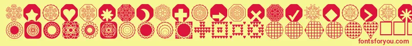 フォントfontsnthings250 – 赤い文字の黄色い背景