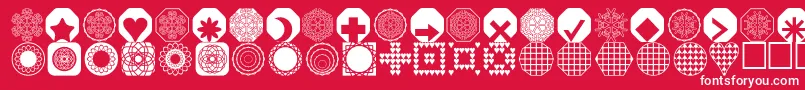 fontsnthings250 Font – White Fonts on Red Background