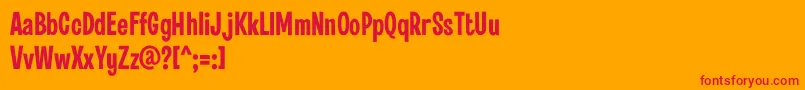 Fontwax Font – Red Fonts on Orange Background