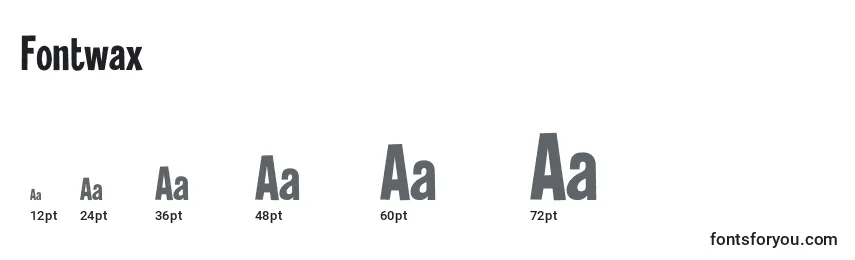 Größen der Schriftart Fontwax