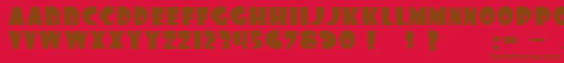foo-fontti – ruskeat fontit punaisella taustalla