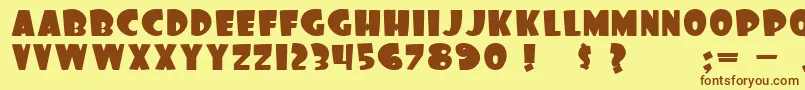 foo Font – Brown Fonts on Yellow Background