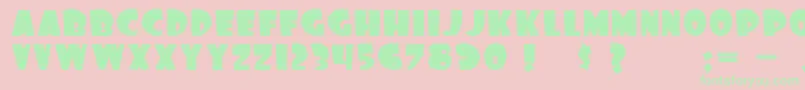 foo Font – Green Fonts on Pink Background