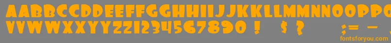 foo Font – Orange Fonts on Gray Background