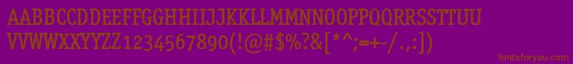 Шрифт FoodSecret regular – коричневые шрифты на фиолетовом фоне
