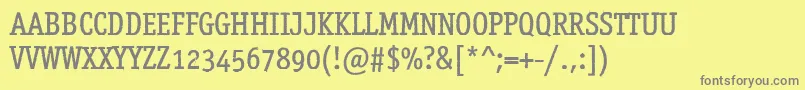 FoodSecret regular Font – Gray Fonts on Yellow Background