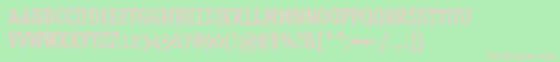 フォントFoodSecret regular – 緑の背景にピンクのフォント