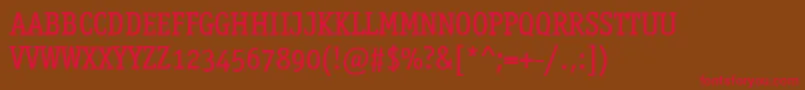 FoodSecret regular Font – Red Fonts on Brown Background