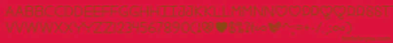 Fool For Love   Font – Brown Fonts on Red Background