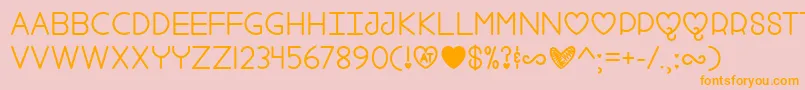 Fool For Love   Font – Orange Fonts on Pink Background
