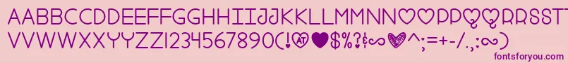 Fool For Love   Font – Purple Fonts on Pink Background