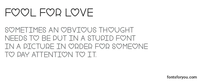 Fool For Love   Font
