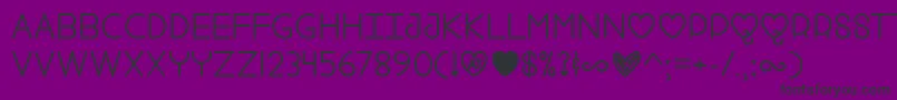 Fool For Love   Font – Black Fonts on Purple Background