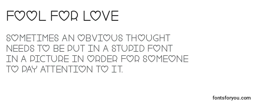 Fool For Love   (127006) Font