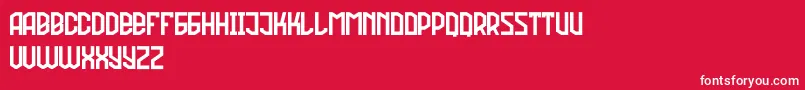 Football Attack Demo Font – White Fonts on Red Background