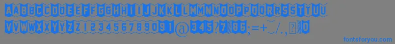 FoOtY ScArF Font – Blue Fonts on Gray Background