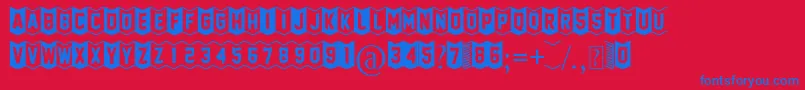 FoOtY ScArF Font – Blue Fonts on Red Background