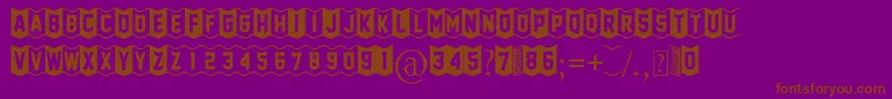 FoOtY ScArF Font – Brown Fonts on Purple Background