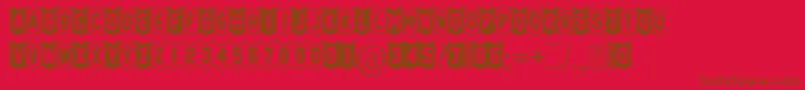 FoOtY ScArF Font – Brown Fonts on Red Background