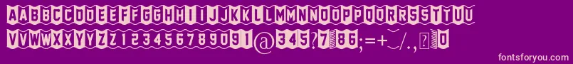 FoOtY ScArF Font – Pink Fonts on Purple Background