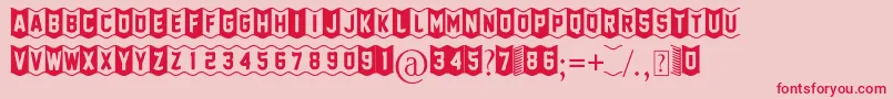 FoOtY ScArF Font – Red Fonts on Pink Background