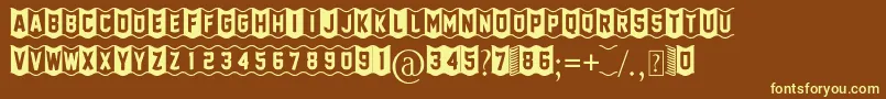 FoOtY ScArF Font – Yellow Fonts on Brown Background