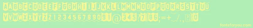 FoOtY ScArF Font – Yellow Fonts on Green Background