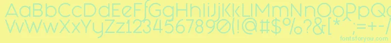 FashionFetishRegular Font – Green Fonts on Yellow Background