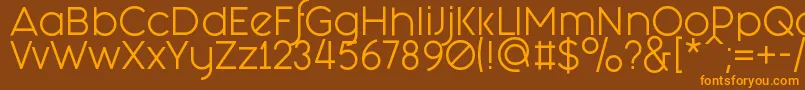 FashionFetishRegular Font – Orange Fonts on Brown Background