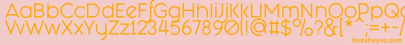 FashionFetishRegular Font – Orange Fonts on Pink Background